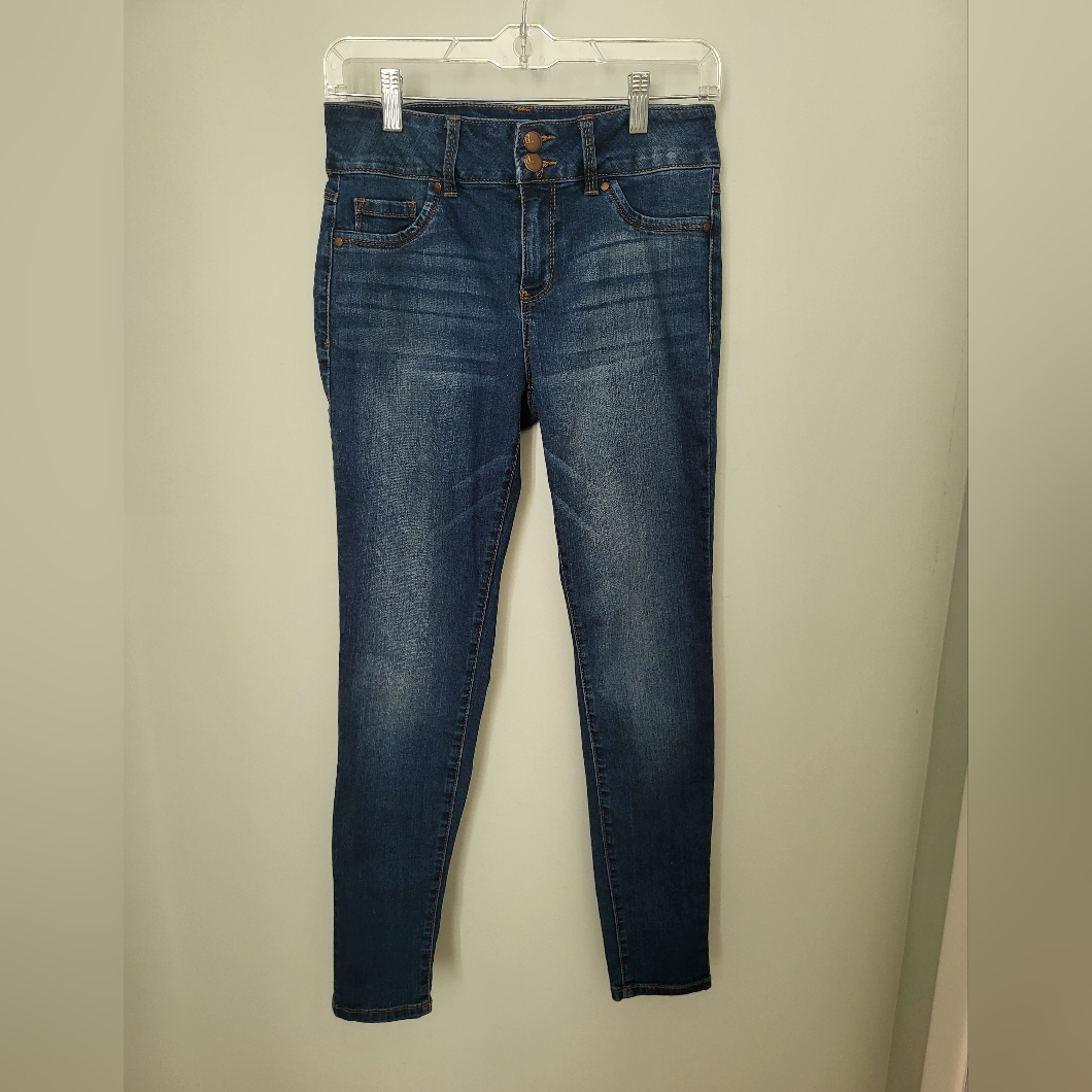 D. Jeans Women Size 4 Mid Rise Skinny Dark Wash Jeans Blue Denim